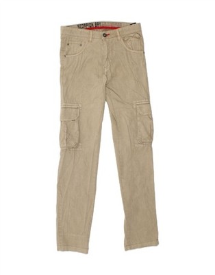 SCORPION BAY Herren Slim Cargo Hose W31 L34 Beige Baumwolle BB01
