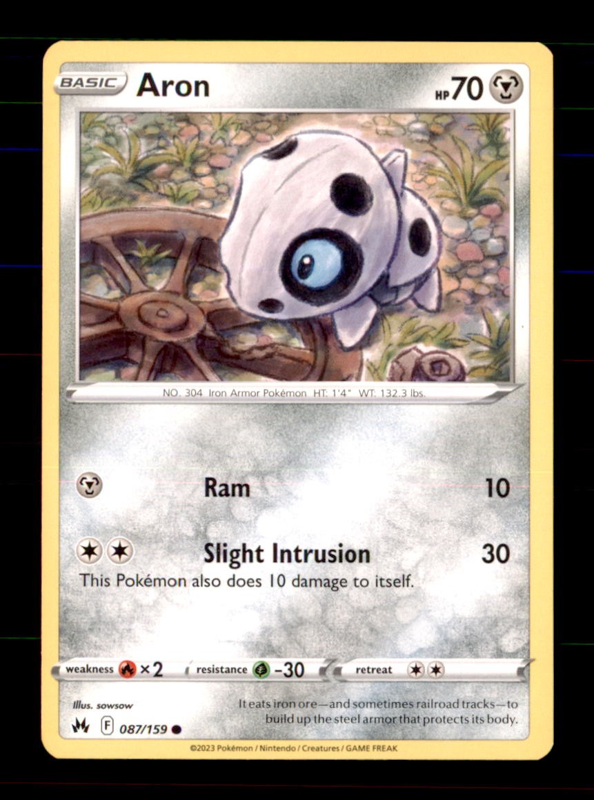 Aron 087/159 Common Crown Zenith Pokemon Near Mint