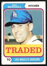 1974 Topps Traded Mike G. Marshall Los Angeles Dodgers #73T
