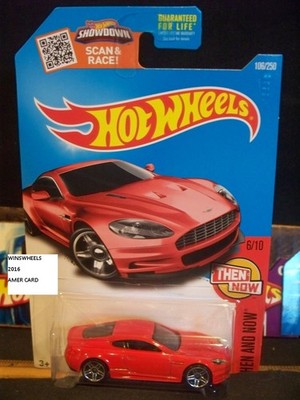2016 HOT WHEELS #106 -1 ASTON MARTIN DBS RED PR5    AM 16 CARD