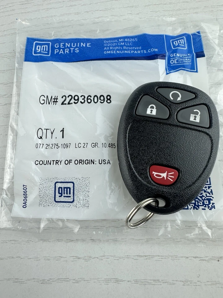 NOVO CHAVEIRO REMOTO OEM 4 BTN PARA 2007-2014 CHEVROLET SILVERADO EXPRESS 22936098 - Imagem 2 de 4