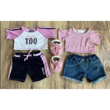 BABW Limited Too Shirt Shorts Build A Bear Workshop Outfit Pink Skechers Rare