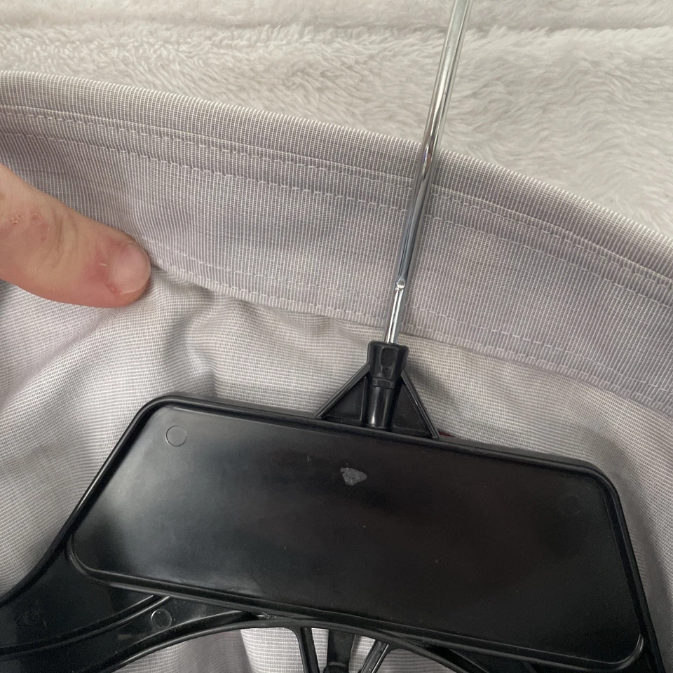 Untuckit Mens Button Shirt Gray XL Cotton Relaxed Fit Long Sleeve Collar - Image 3 of 4