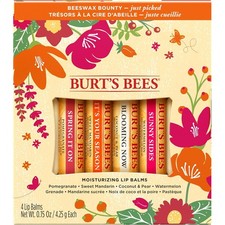 Burt's Bees Gifts, 4 Lip Balm Products, Just Picked Set - Pomegranate, Sweet Man