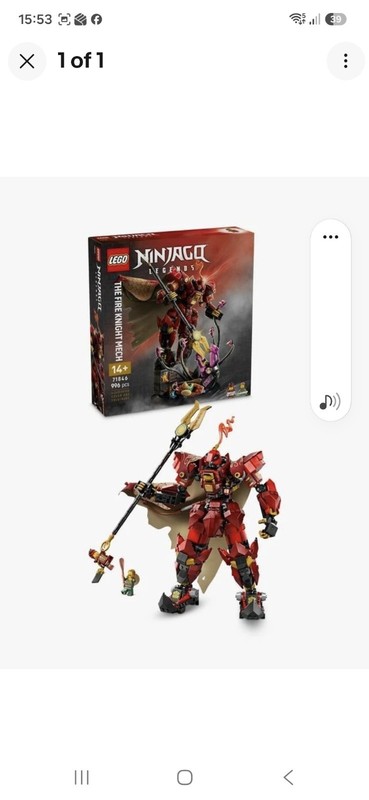 LEGO NINJAGO The Fire Knight Mech Toy Building Set 71846 Brand New In Box