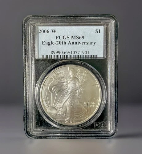 2006-W American Silver Eagle – PCGS MS69 (20th Anniversary Issue)