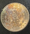 1882-CC Carson City GSA Morgan Silver Dollar $1 Monster Rainbow Toned Toning