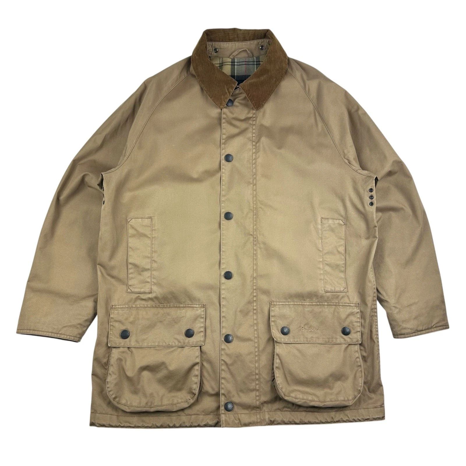 Barbour Lightweight Beaufort Jacket Mens Medium Tan A962 Waterproof Coat