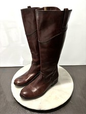 Frye Melissa Tab Extended Calf Brown Leather Riding Boots Women s Size 7