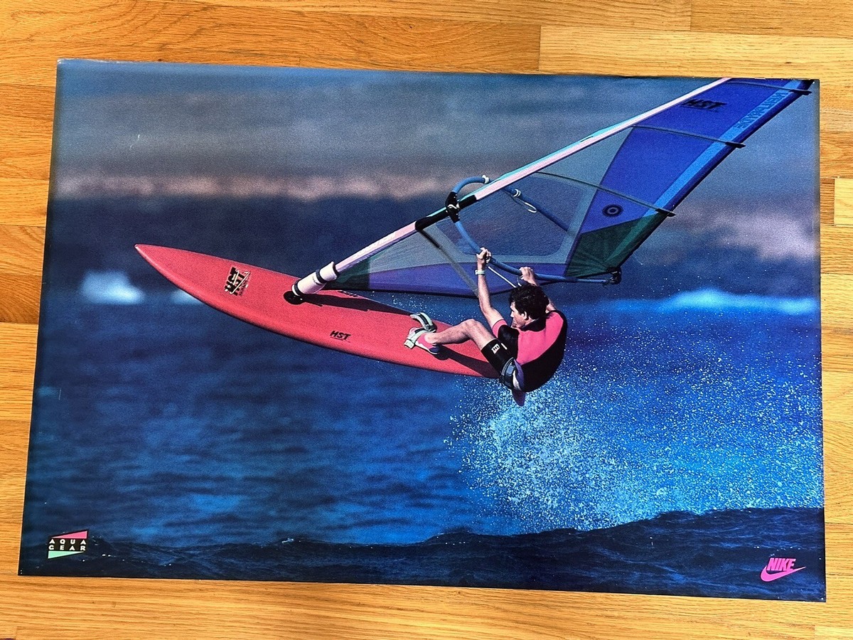 Vintage NIKE Poster WINDSURFING ☆ Aqua Gear 24