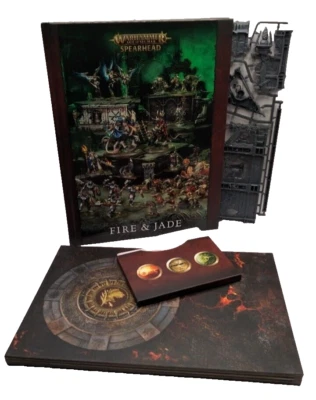 GAMES WORKSHOP Fire and Jade Spearhead- Book, Cards, Terrain and Game Board - Age Of Sigmar