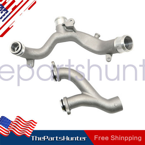 2Pcs Fits Land Rover Range Rover 13-19 Metal Coolant Water Outlet Pipes USA