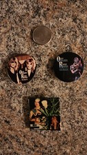 Set Of 3 Vintage 80's Ozzy Osbourne / Randy Rhoads Buttons Pins Badges