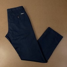 Eddie Bauer Men's Size 32 tag says 30 Navy Blue Flat Front Casual Dress Pants