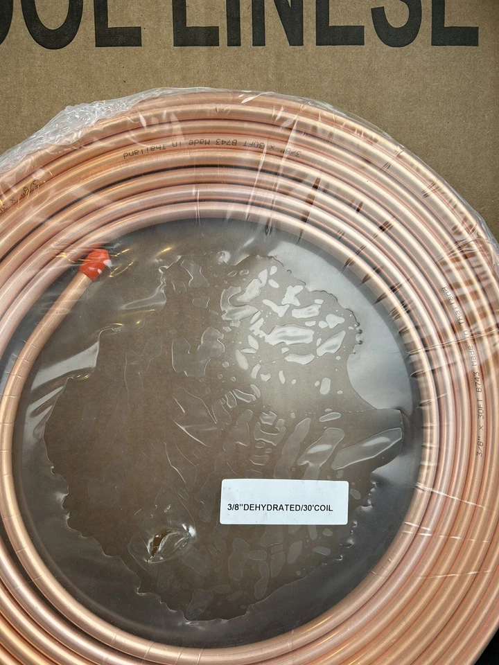 ICOOL 25’ X 7/8” COBRE 25’ 30’ Juego de Línea 1/2” Negro Aislamiento HVAC MINISPLIT Foto 4 de 4