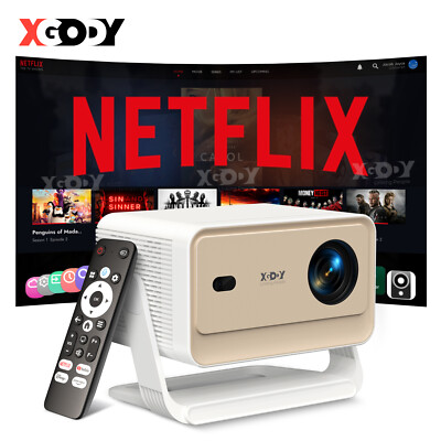 XGODY 4K Video Beamer Netflix Official Projektor Whale OS LED Native 1080P WIFI