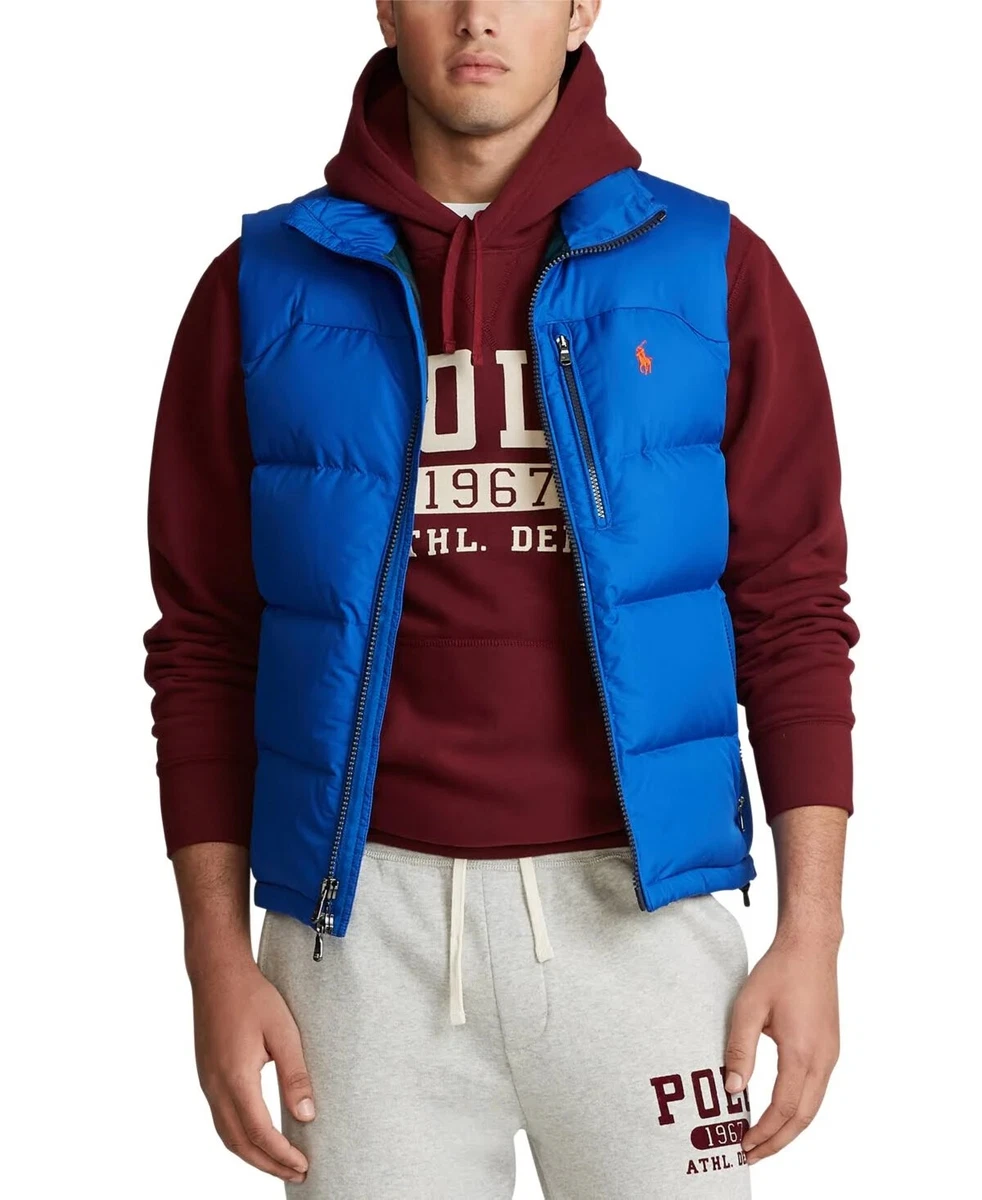 Polo Ralph Lauren Men's Mid-Weight Down Vest in Blue Saturn Size: XL NWT248  | eBay