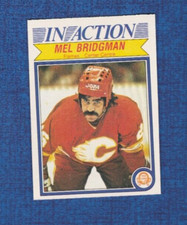 1982-83 OPC O-pee-chee Hockey # 40 Mel Bridgman In Action