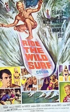 Vintage Original Ride The Wild Surf Movie Theatre Poster Large One Sheet 41"x27"