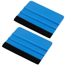 2Pack 4 Inch Felt Edge Squeegee Car Vinyl Wrap Squeegee Applicator Tool