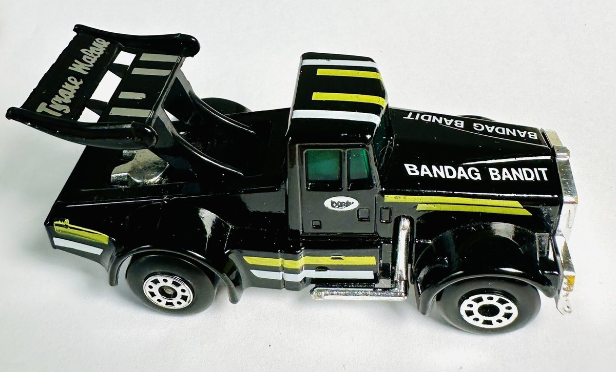 1982 Matchbox Kenworth Tyrone Malone Bandag Bandit Rig Truck Black