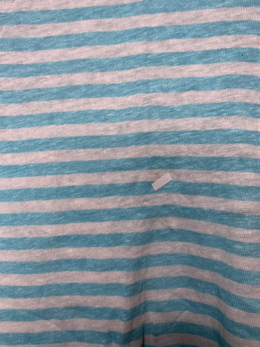 Charter Club Women Size Small Blouse Scoop Neck Blue White Striped Short Sleeve - Picture 14 of 14
