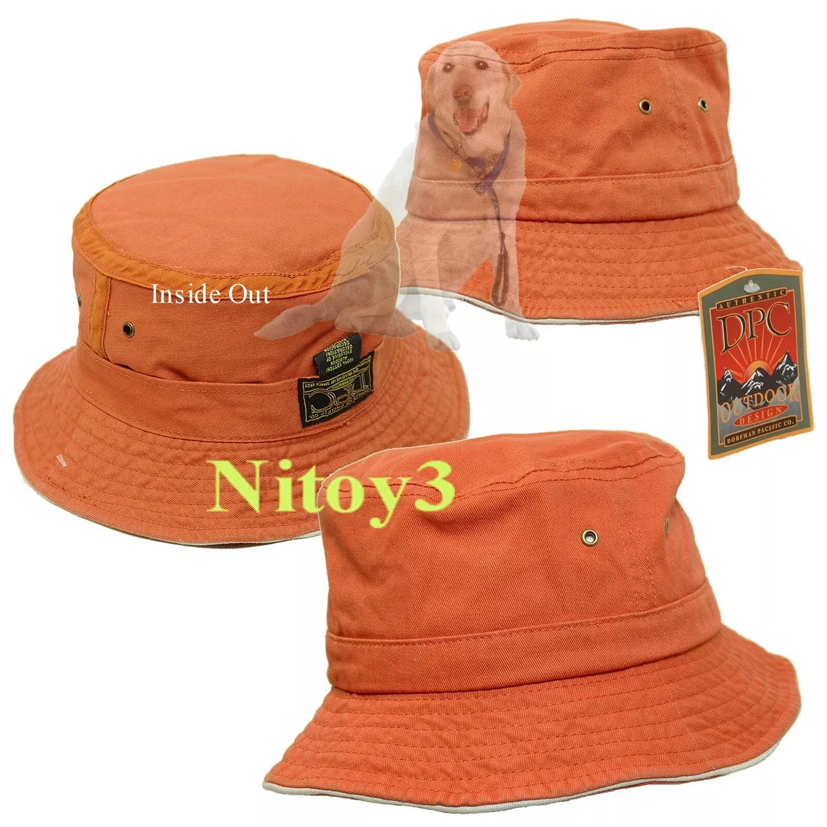 Dorfman Pacific Outdoors Sandwich Bucket Hat Men Medium head 56 57cm