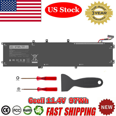 6GTPY Battery for Dell XPS 15 9570 9560 9550 7590 Precsion 5530 5520 5510 97Wh