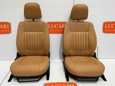 Barley fluted Leather pair of front seats Fit Land Rover Defender 90 110 TD5 TDI