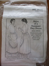 Past Patterns 906 Summer Day dress skirt sz 16-20 pattern Uncut circa 1883-84