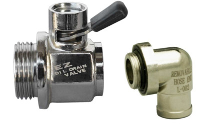 EZ Oil Drain Valve Set Caterpillar C10 C12 C13 C15 with NPT 1-12 plug 1-/4 Dia