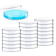 20 Pack Plastic Petri Dish Tissue Culture Plate with Lids, 90 x 15mm