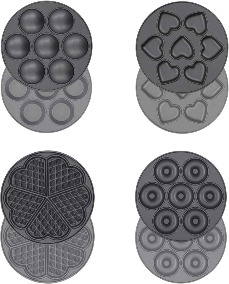 4in1 Donut Muffin Waffel und Kuchen Maker Weasy KID400 Waffeleisen Waffelautomat - Bild 3 von 4