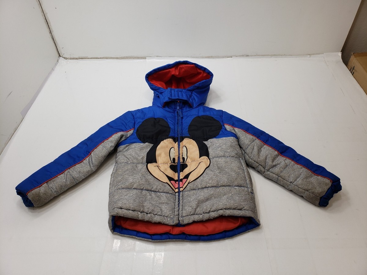 ジャケット・アウター Mickey Disney Junior Kids Jacket Puffer Hooded Full Zip Mickey Mouse