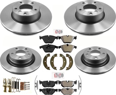 For 08-12 BMW 328i Rear Wheel Drive Coupe Sedan Brake Rotors Semi Metallic Pads