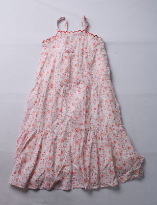 Louis Louise Girl's Maria Cotton Veil Romantic Flower Dress CD4 Red/Pink Size 4