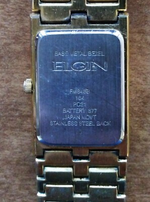 時計 ELGIN PROFESSIONAL 100M Elgin Diamond Mens Quartz Gold Tone Bracelet Watch FM846B 164 pc21