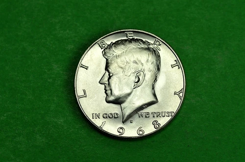 1968-D GEM  BU  Mint State (Kennedy) SILVER  Half  Dollar (40% Silver)