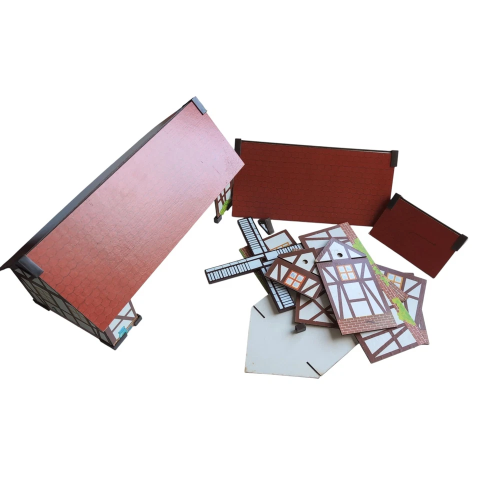 Bauernhof PLAHO - Bausatz - alt - Scheune und Windmühle - Tiere - unvollständig - Bild 2 von 3