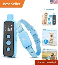 Waterproof Rechargeable Dog Shock Collar - Remote Control for Effective Training