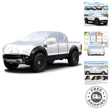 Lightweight Uv Resistant Half Car Cover For Pickup Crew Cab - Durable Design