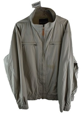 M&S AUTOGRAMM beige Windcheater Jacke Größe 2XL Herren durchgehender Reißverschluss Freizeit Outdoor