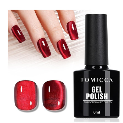 TOMICCA UV Cat Eye Gel 8ML Dunkelrot 9D