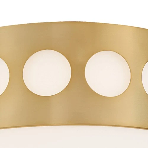 Crystorama Kirby 13 1/4"Wide Vibrant Gold Drum Ceiling Light - Picture 3 of 7