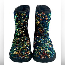 UGG Classic Short Sparkles Sequin Boots Women s US 5 SEE
