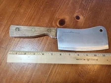 Old Homestead Lifetime Cutlery Wood Handle CLEAVER 6” Stainless Steel Blade