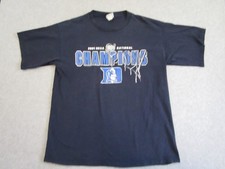 Vintage Duke Blue Devils Shirt Mens Large Lee Sport 2001 NCAA National Champions