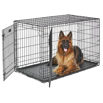 MidWest Homes Pets Life Stages LS-1648DD Double Door Folding Crate - Black