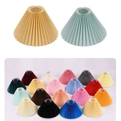 DIY Pleated Lampshade E27 Light Cover Japanese Lamp Shade Fabric Table Decor UK - Image 1 of 4
