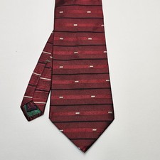 Tommy Hilfiger Men's Neck Tie Red Made In USA 100 Silk Vintage